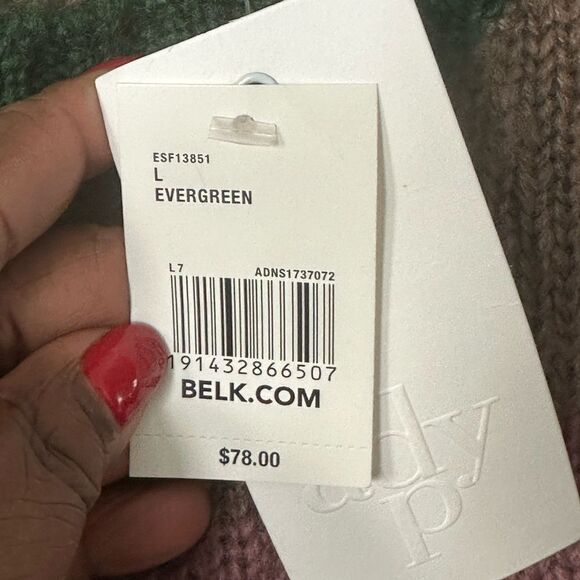 ADY P Striped Crewneck Relaxed Fit Sweater L - Picture 6 of 7